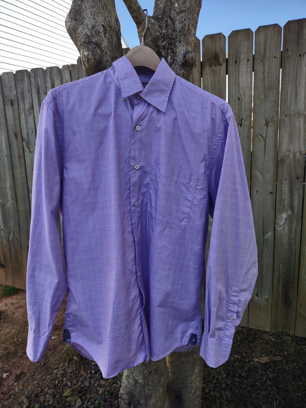 Men's Robert Talbott Lavender Dress Shirt - Picture 2 of 7